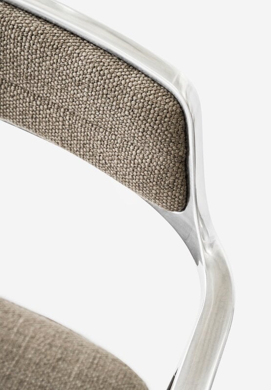 Vipp 452 Swivel tuoli, kiillotettu runko - Tide dark sand, jalkatallat, näkymä 8