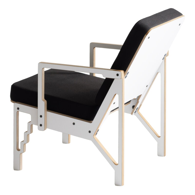 YK collection CNC-1 chair, white - black Gabriel Fame, extra image
