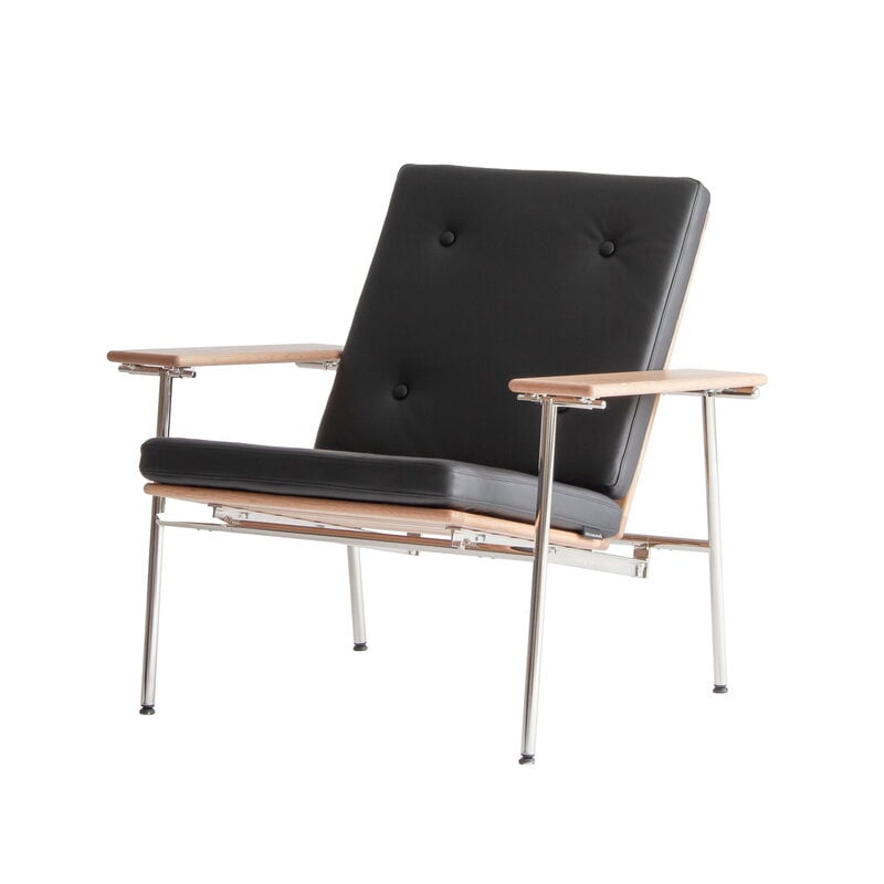 YK collection Triennale chair, oak - black cushions with buttons, extra image