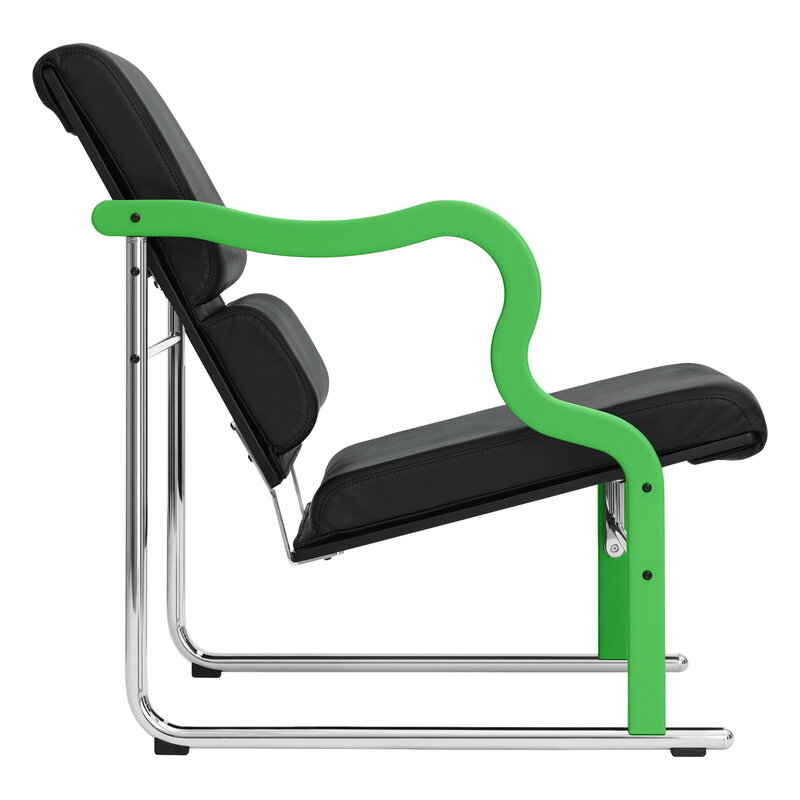 Hem Fauteuil Experiment 501, vert - cuir noir, image extra