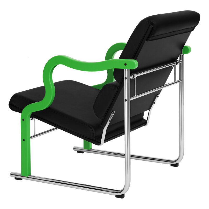 Hem Fauteuil Experiment 501, vert - cuir noir, image extra