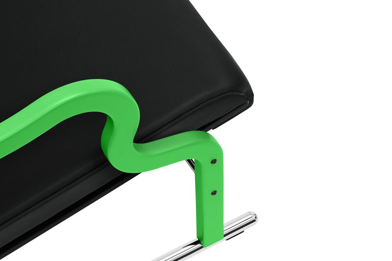 Hem Fauteuil Experiment 501, vert - cuir noir, image extra
