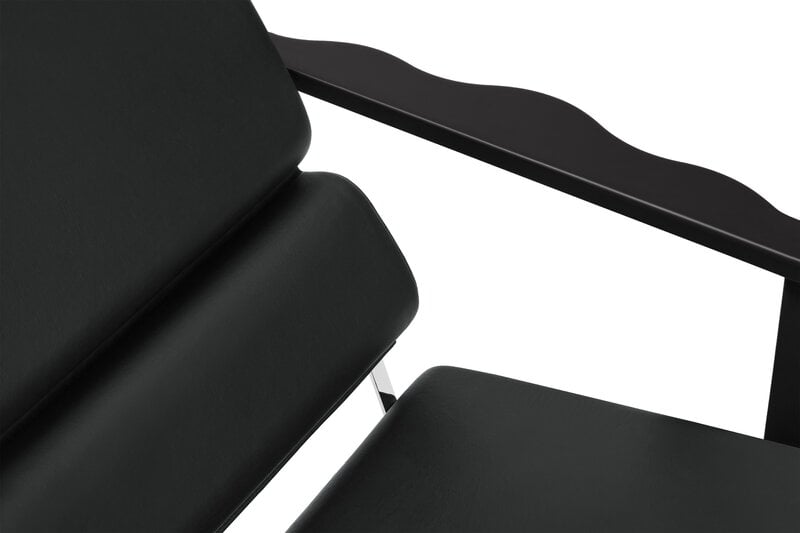 Hem Experiment Sessel 502, schwarz - schwarzes Leder, extrabild