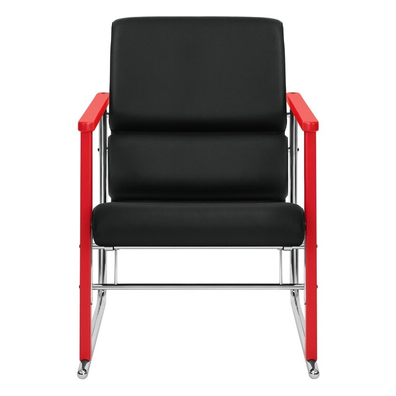 Hem Experiment Sessel 503, rot - schwarzes Leder, extrabild