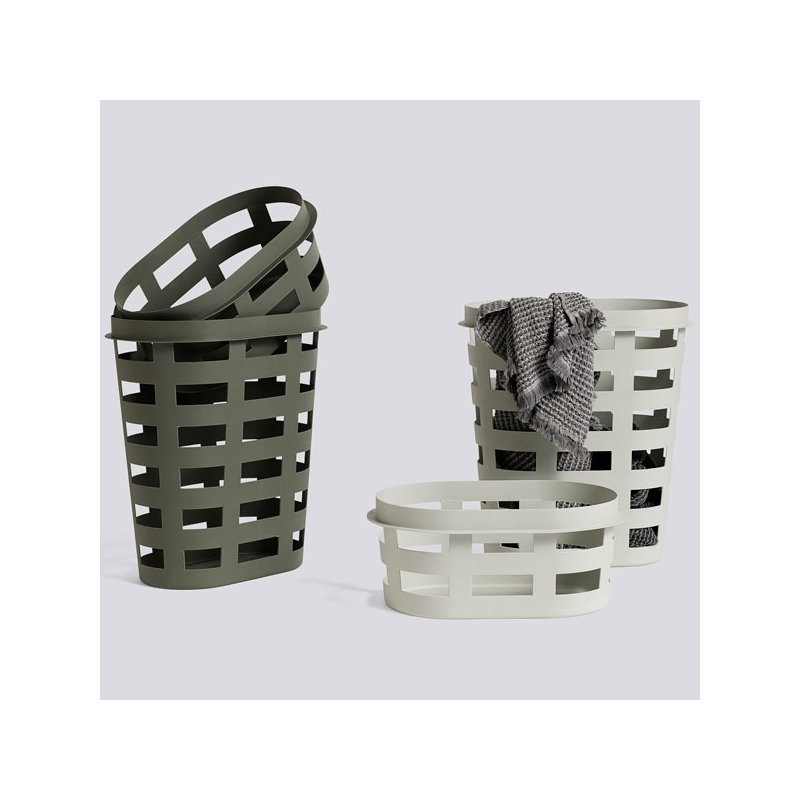 Hay Laundry basket, L, light grey Finnish Design Shop