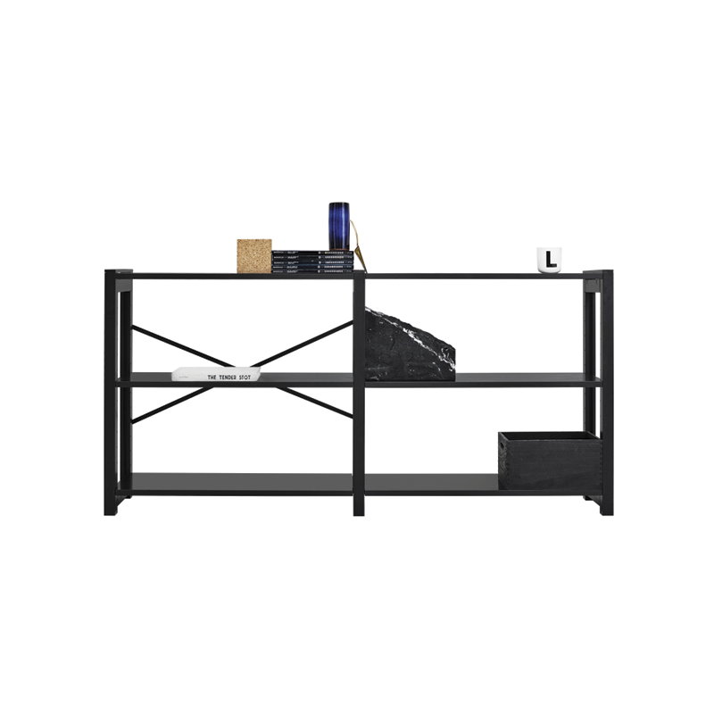 Lundia Open shelf, wide, black Finnish Design Shop