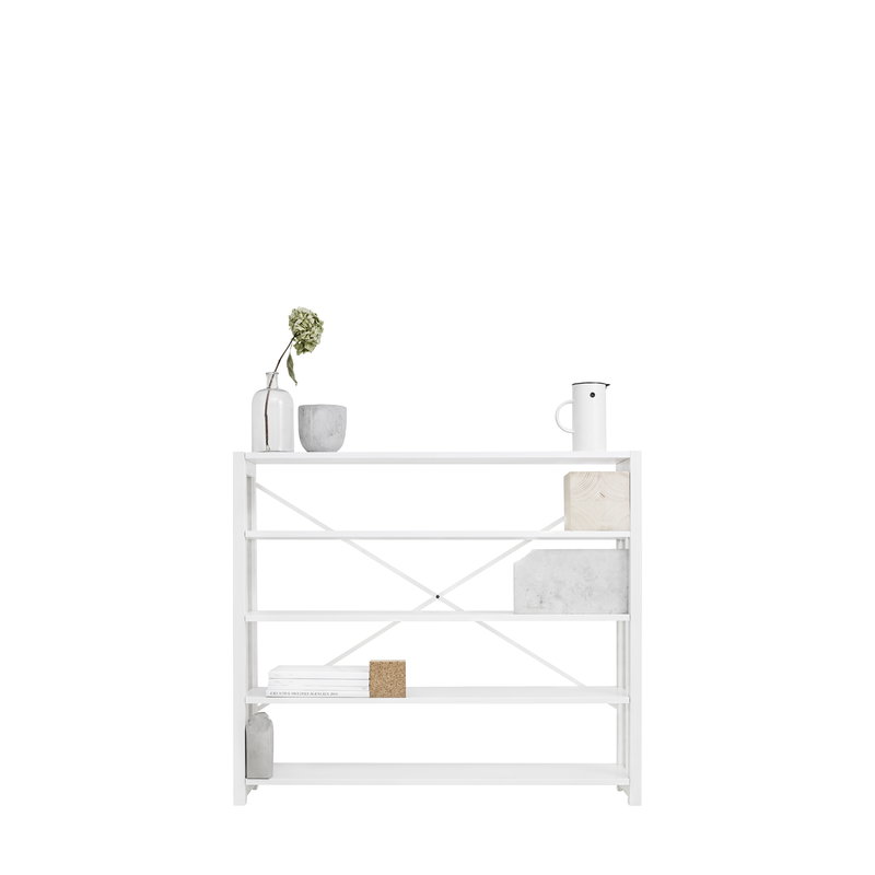 Lundia Classic Open Shelf Low Wide White Finnish Design Shop