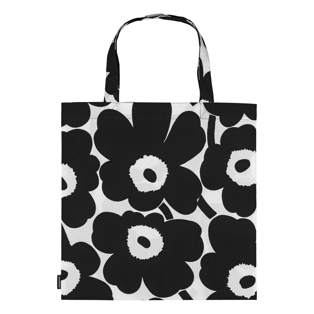 Marimekko Pieni Unikko kassi, musta - valkoinen | Finnish Design Shop