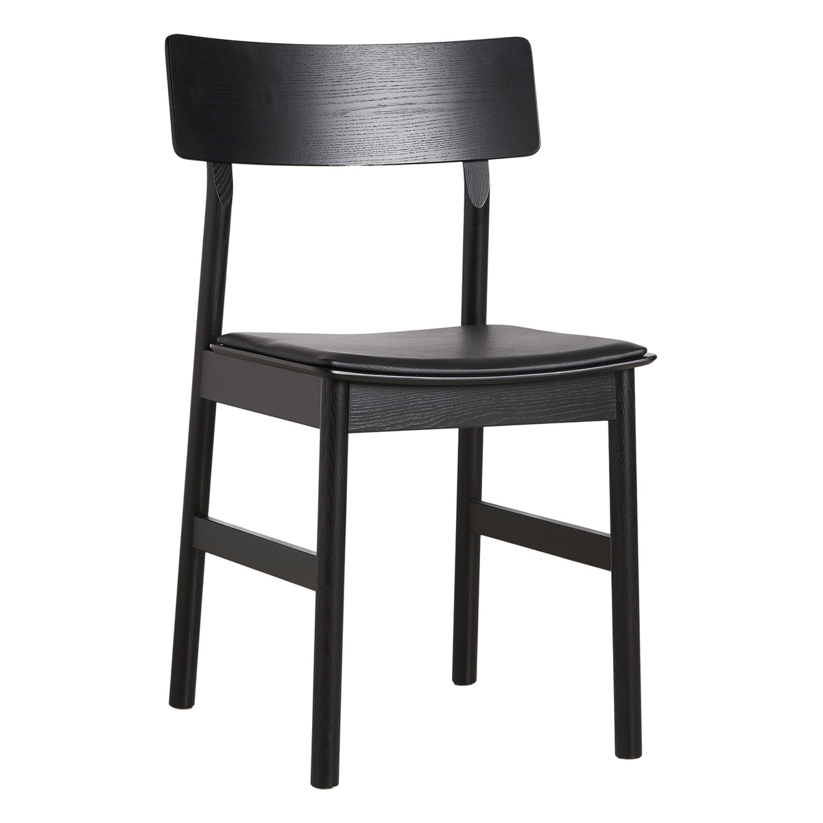 100067 WOUD Pause Dining Chair Black Leather 1 Exposed 