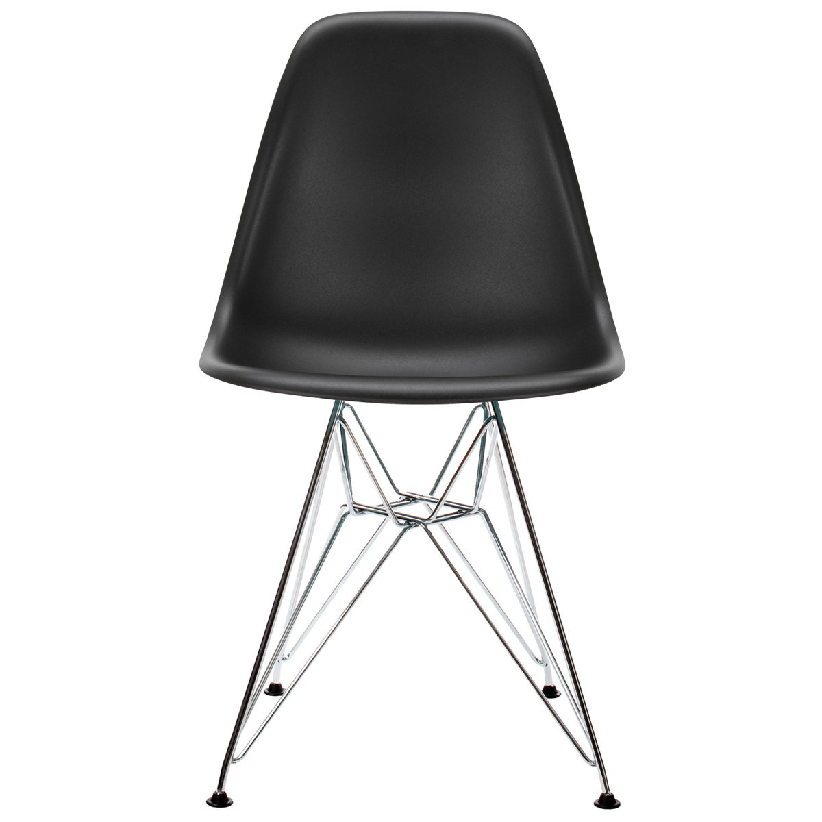 Vitra Eames DSR tuoli, deep black - kromi