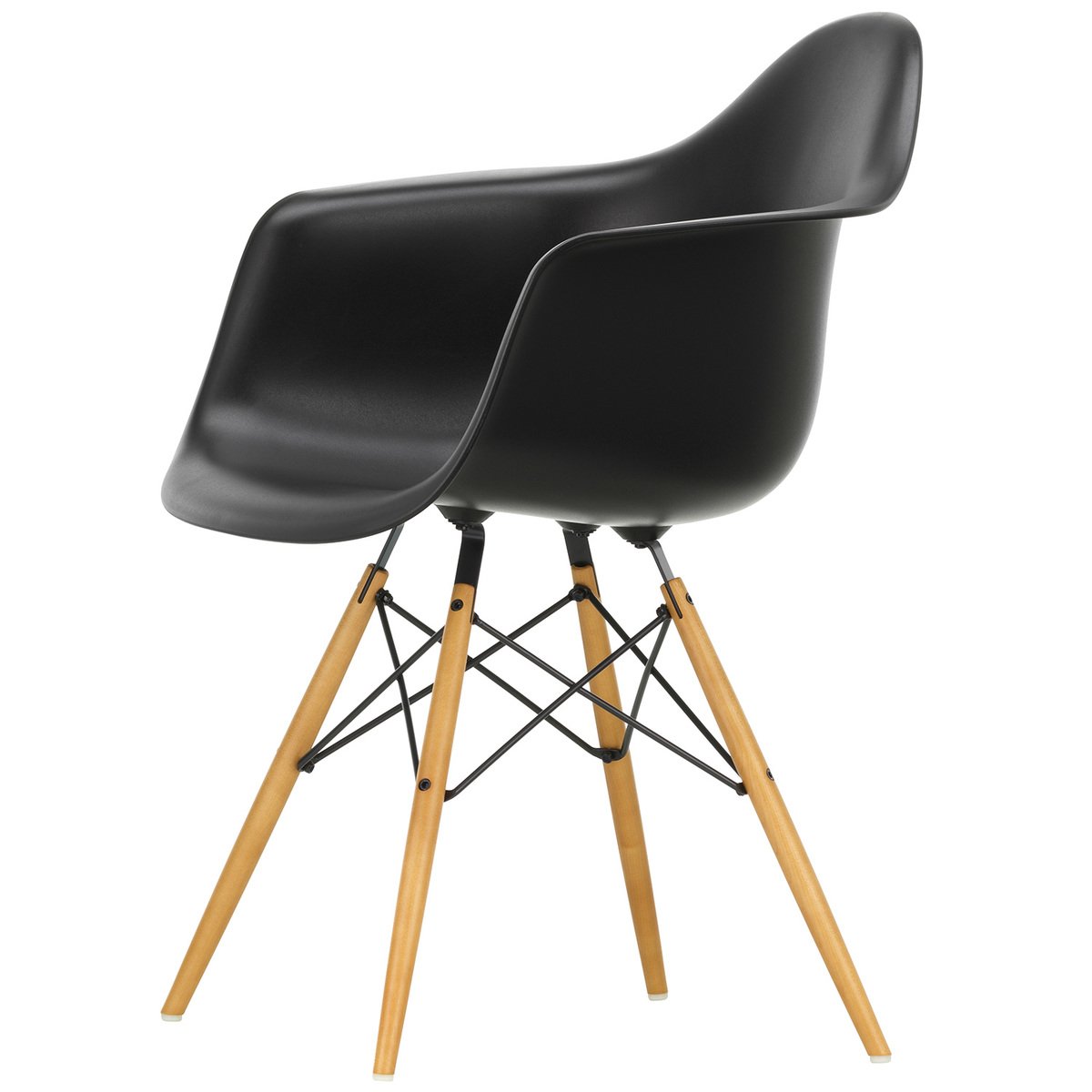 kussen scheiden Kosmisch Vitra Eames DAW chair, deep black - maple | Finnish Design Shop