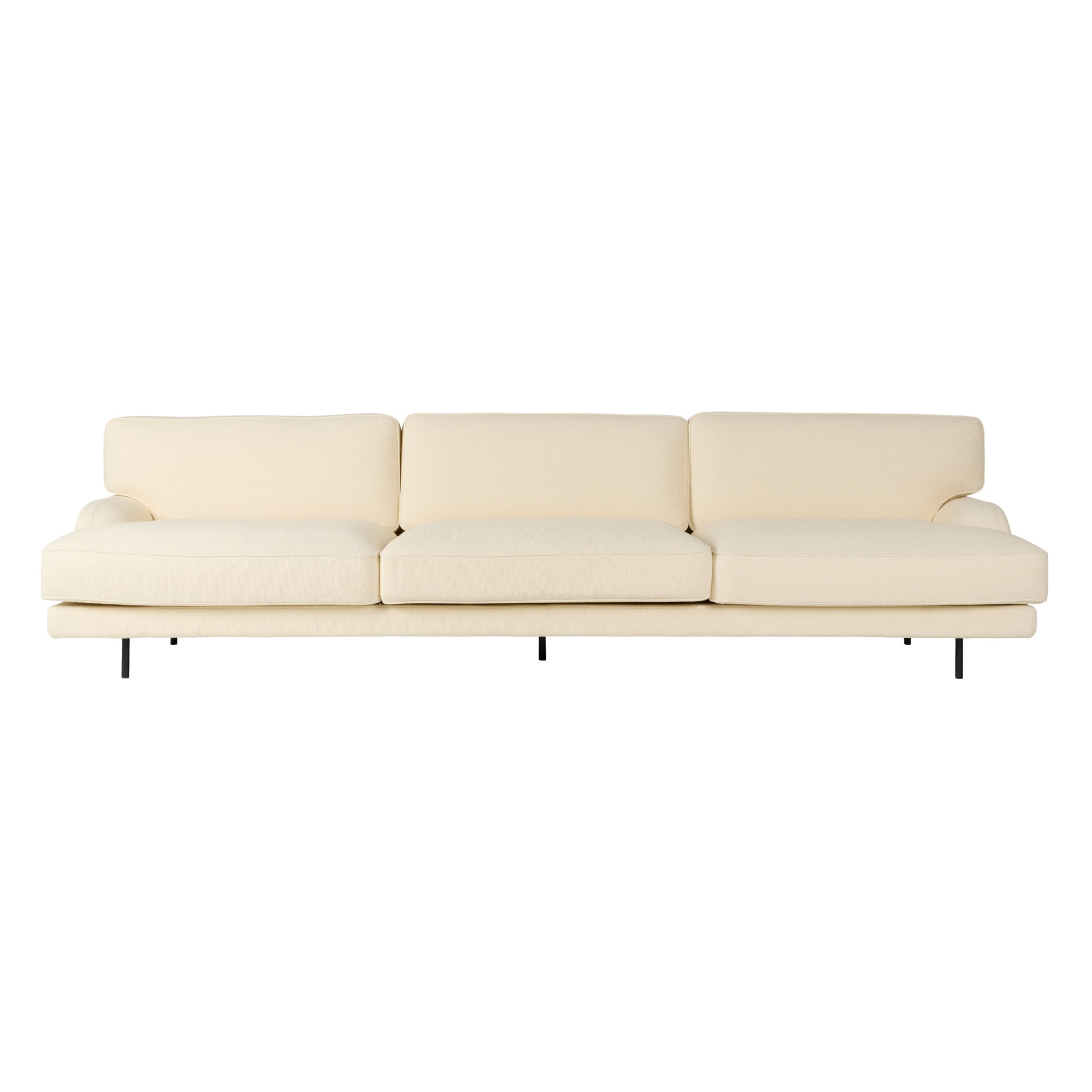 Flaneur 3-seater sofa, black - Bouclé 001