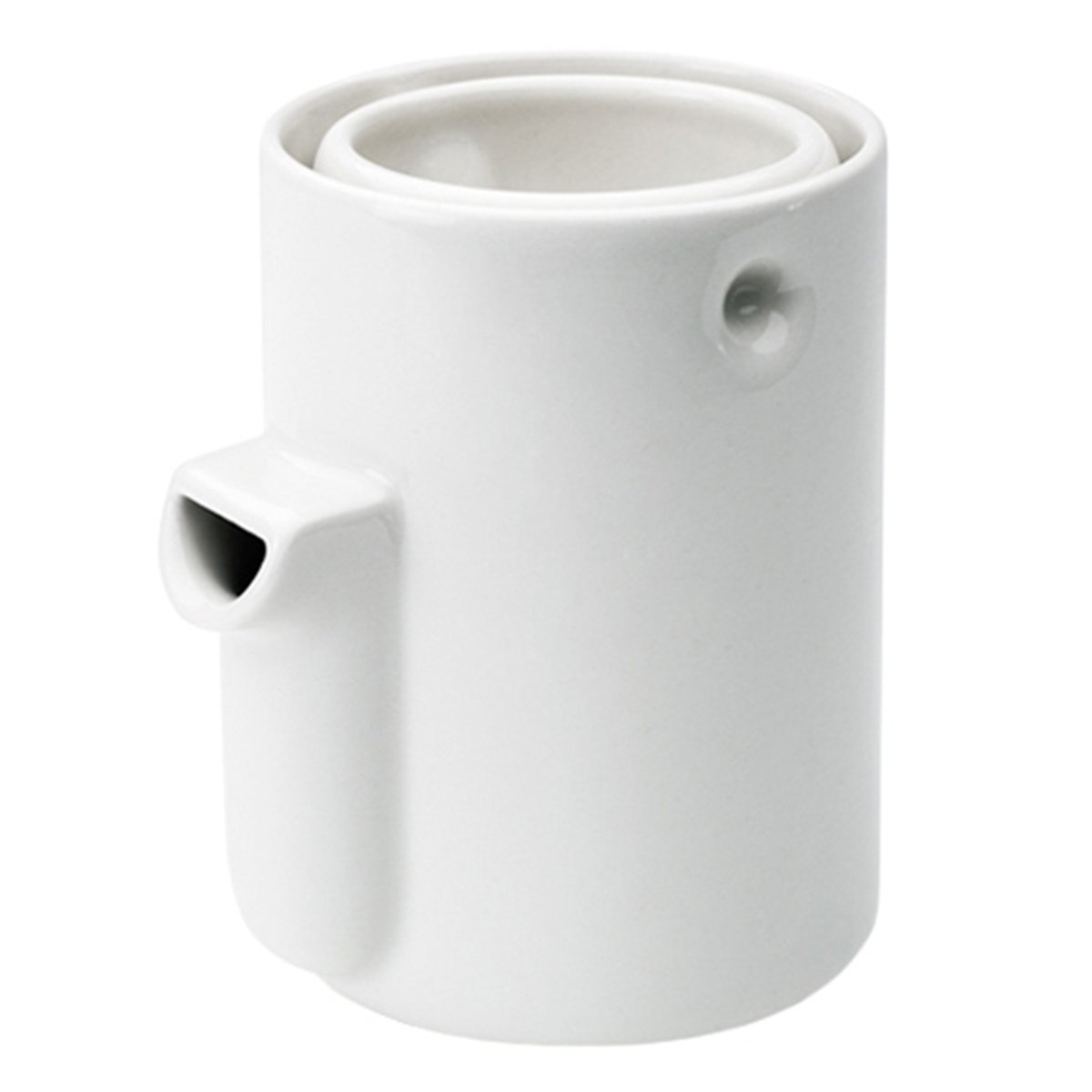 Ceramic Travel Mug, To Go Cup, White & Cream - Gather Goods Co.
