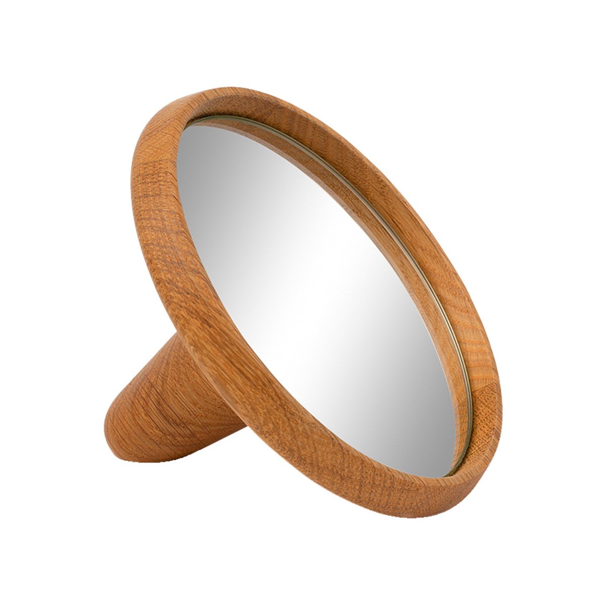 Spring Copenhagen Satellite Hand Mirror Small Oak Finnish Design Shop