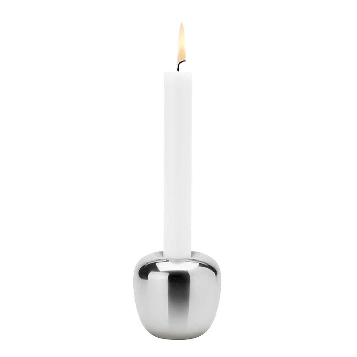 Stelton Ora candleholder, small, steel | Finnish Design Shop UK