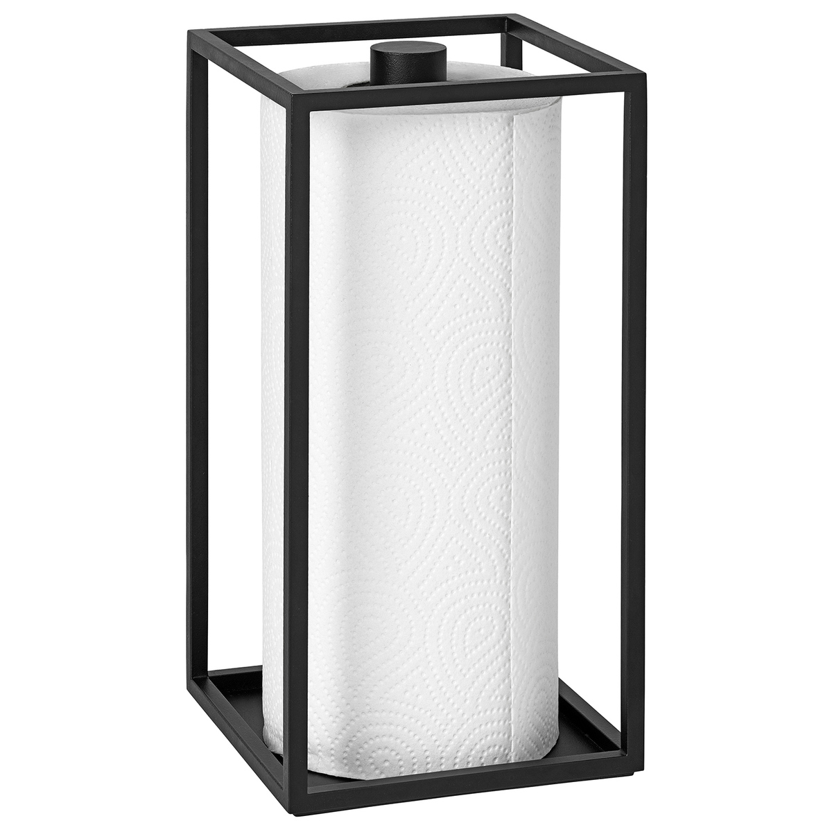 By Lassen Kubus Roll'in kitchen paper holder, black Finnish Design Shop
