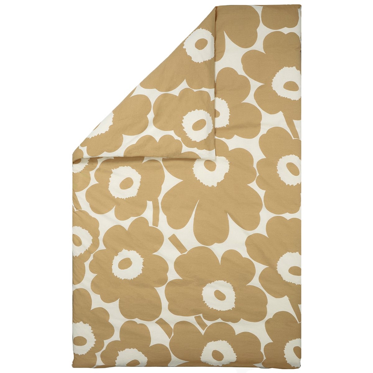 Unikko duvet cover 150 x 210 cm, cotton - beige | Finnish Design Shop