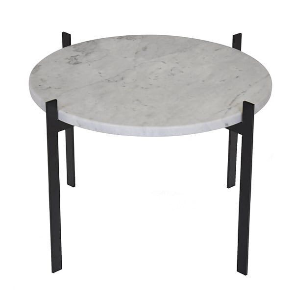 OX Denmarq Single Deck pöytä, musta - valkoinen marmori