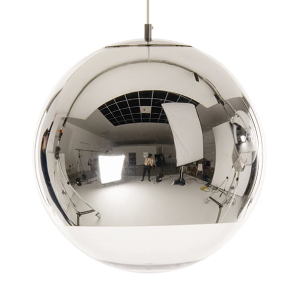Tom Dixon Mirror Ball LED riippuvalaisin, 40 cm, hopea