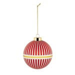 Alessi Delight 2 Weihnachtskugel, 9 cm, weiß - rot - gold