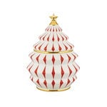 Alessi Delight biscuit jar 19 x 28 cm, white - red - gold