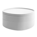 Alessi Birillo bathroom organizer with lid, white