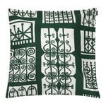 Pariisin Portit cushion cover, dark green - off white Pariisin Portit cushion cover, dark green - off white