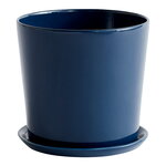 Outdoor planters & plant pots, Botanical Family pot and saucer, XL, dark blue, Blue