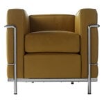 Cassina 2 Fauteuil Grand Confort nojatuoli, pieni, kromi - luonnonv. nahka 13Z200