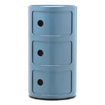 Kartell Componibili storage unit, 3 modules, sky blue