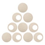 Palapala room divider disc, 10 pcs, lacquered birch