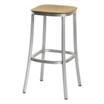 Emeco 1 Inch bar stool, aluminium - sand