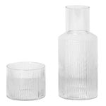 Ripple carafe set, small, clear
