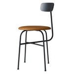 Dining chairs, Afteroom chair 4, black, brown leather, Brown
