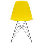 Dining chairs, Eames DSR chair, sunlight - chrome, Yellow