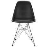 Dining chairs, Eames DSR chair, deep black - chrome, Black