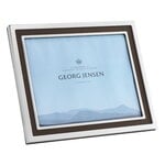 Manhattan picture frame, large, stainless steel - leather