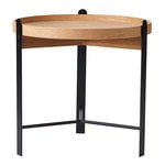Coffee tables, Compose side table, 50 cm, white oiled oak - black, White