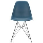 Chaises de salle à manger, Chaise Eames DSR, sea blue - chrome, Bleu