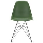 Dining chairs, Eames DSR chair, forest - chrome, Green