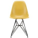 Dining chairs, Eames DSR Fiberglass chair, light ochre - basic dark, Yellow