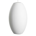 Lampade a sospensione, Lampada a sospensione Nelson Cigar Bubble, L, Bianco