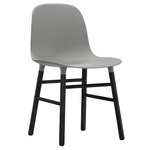 Form chair, grey - black wood Form chair, grey - black wood