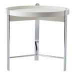 Coffee tables, Compose side table, 50 cm, white - chrome, White