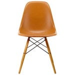 Eames DSW Fiberglass chair, dark ochre - maple Eames DSW Fiberglass chair, dark ochre - maple