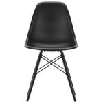 Dining chairs, Eames DSW chair, deep black - black maple, Black