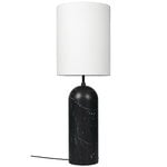 Gravity XL floor lamp, high, black marble - white