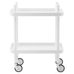 Kitchen carts & trolleys, Block table trolley, all white, White
