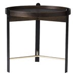 Warm Nordic Compose side table, 50 cm, smoked oak - brass