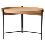 Compose coffee table, 70 cm, white oiled oak - black Compose coffee table, 70 cm, white oiled oak - black